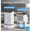 imageTABYIK 30Pint HighCapacity Dehumidifier with Auto ShutOff Customizable Humidity Settings and BuiltIn Timer for Large Rooms and Damp Areas