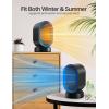 imageTABYIK Space Heater Electric Space Heaters for Indoor Use Small Portable Heater 45 Oscillating Personal Heater for Bedroom Home Office Black