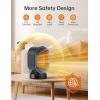 imageTABYIK Space Heater Electric Space Heaters for Indoor Use Small Portable Heater 45 Oscillating Personal Heater for Bedroom Home Office Black