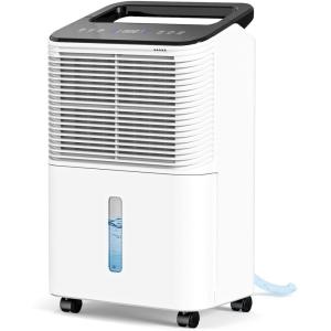 imageTABYIK 30Pint HighCapacity Dehumidifier with Auto ShutOff Customizable Humidity Settings and BuiltIn Timer for Large Rooms and Damp Areas